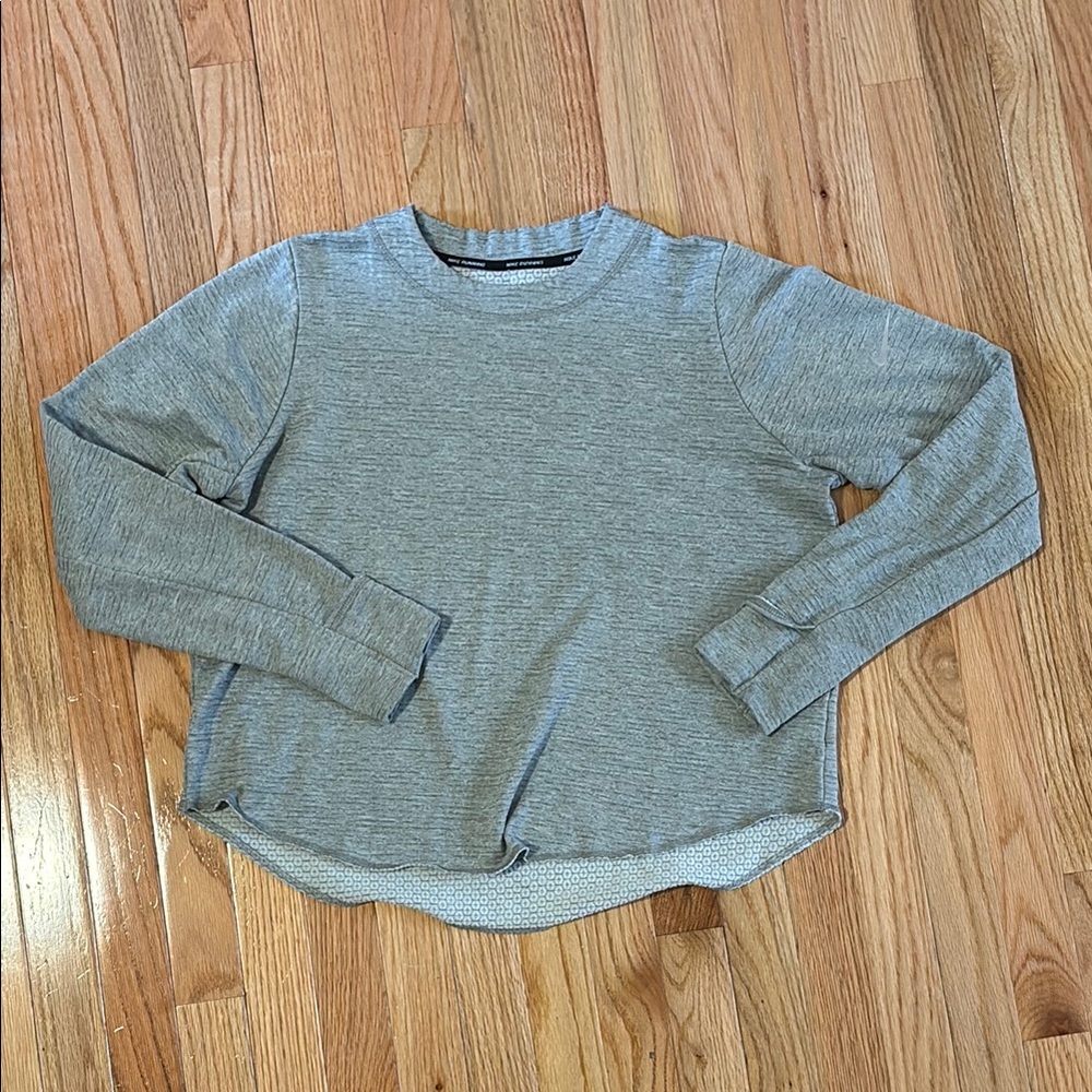 Nike Running Gray Long Sleeve Top